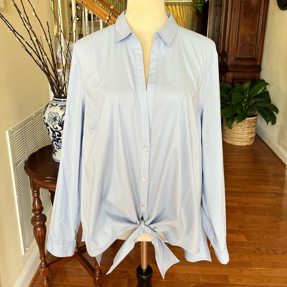 NEW Classy J Jill light blue blouse